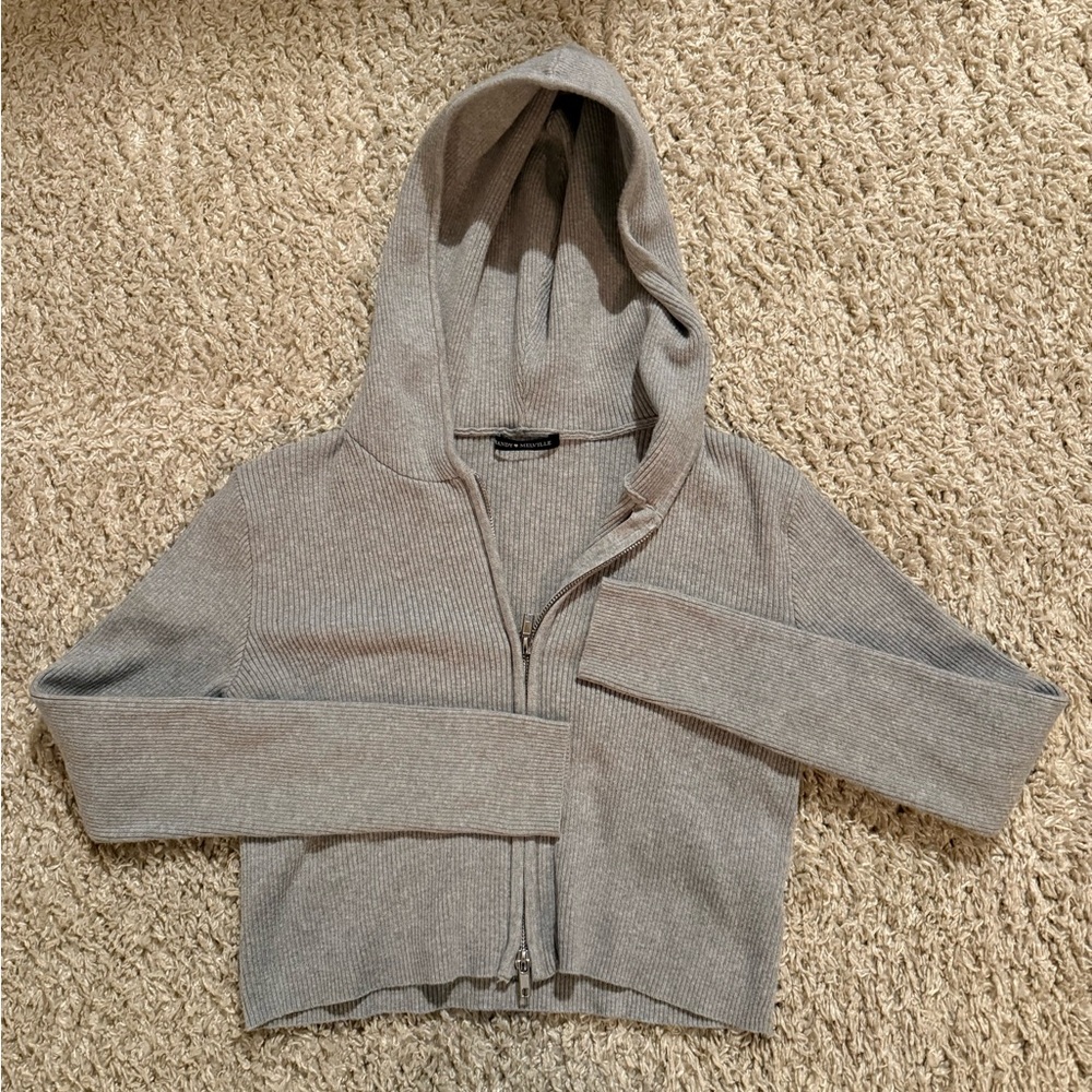 Gray Brandy Melville Zip up